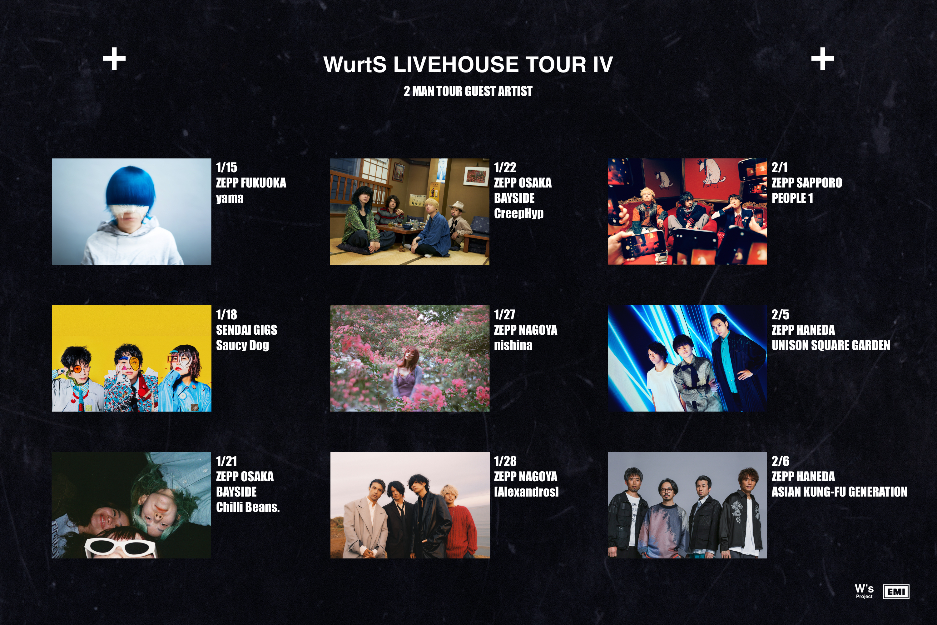 対バン】 WurtS LIVEHOUSE TOUR Ⅳ – 2025.1.27 | にしな